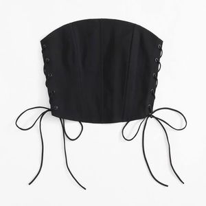 Women’s Crop Lace Up Top